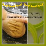 Salt dough Ghosts, bats, pumpkins and other things, halloween crafts, salt dough crafts, cookie cutter crafts