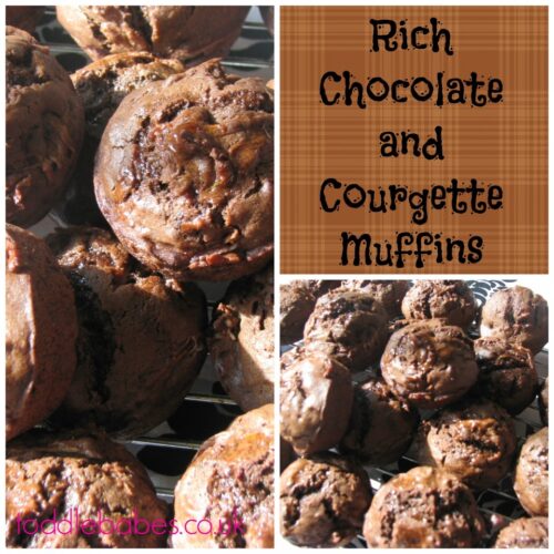 Rich Courgette and Chocolate muffins, chocolate recipes, courgette recipes, zuchini