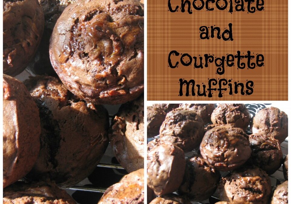 Rich Courgette and Chocolate muffins, chocolate recipes, courgette recipes, zuchini