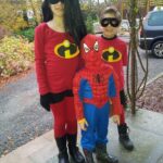 Violet, Dash and Spiderman dress up