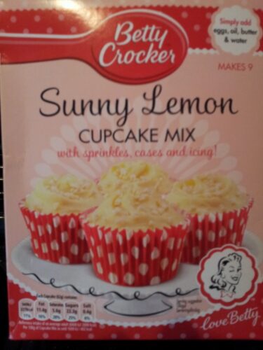 Lemon cupcake mix, Betty crocker