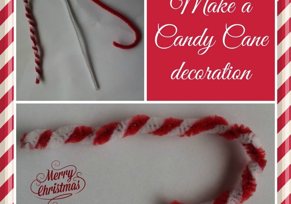 pipecleaner decoration, easy Christmas crafts, candy cane crafts