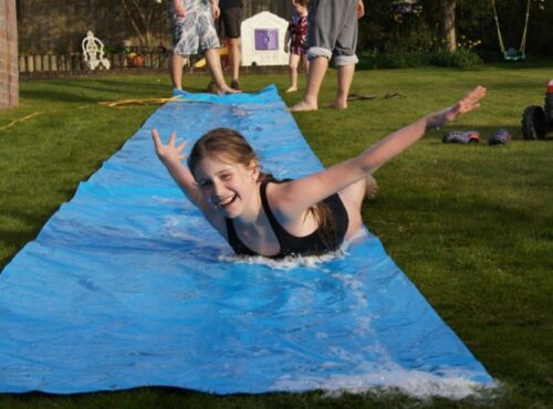 holiday activity, summer , water , slip and slide, toddlebabes