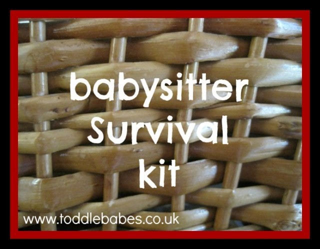toddlebabes, babysitter, survival kit