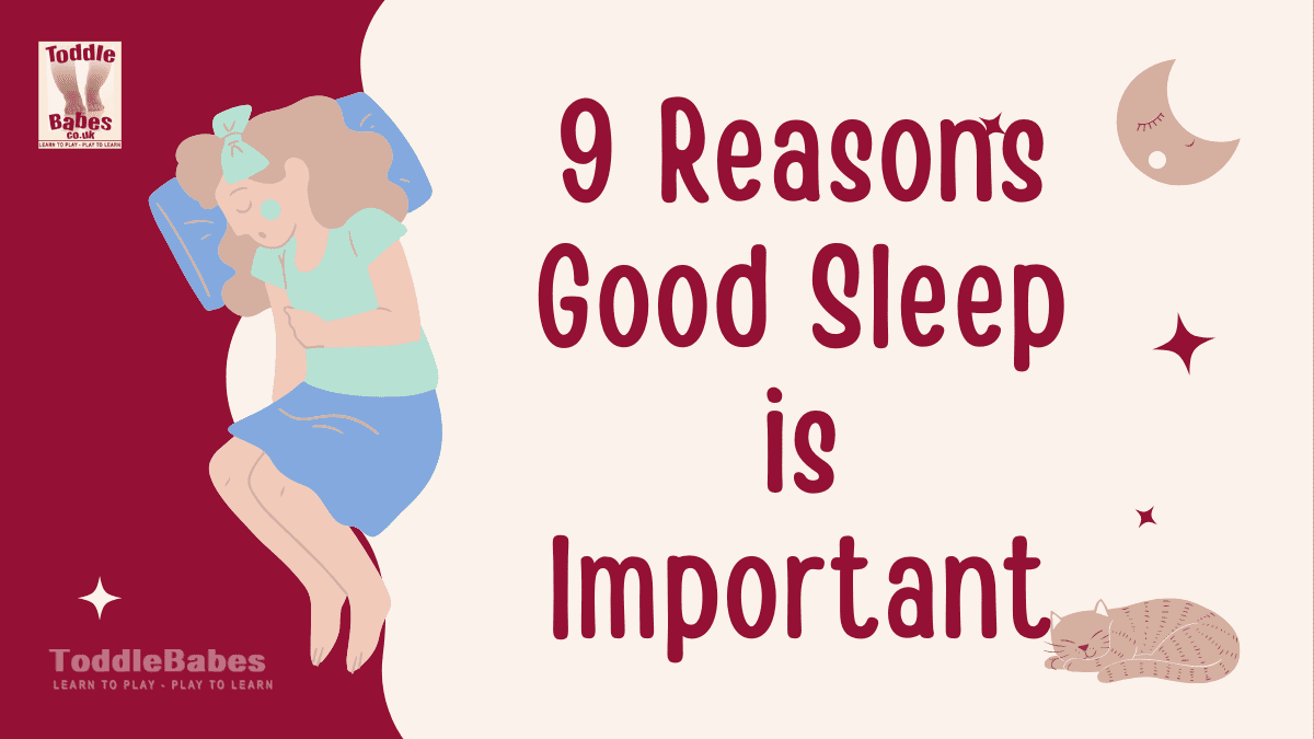 graphic for article on sleep toddlebabes.co.uk