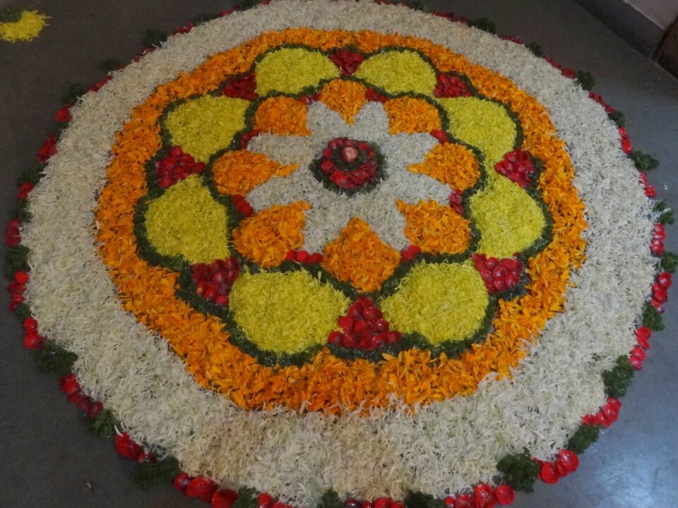 flowers, rangoli, indian custom