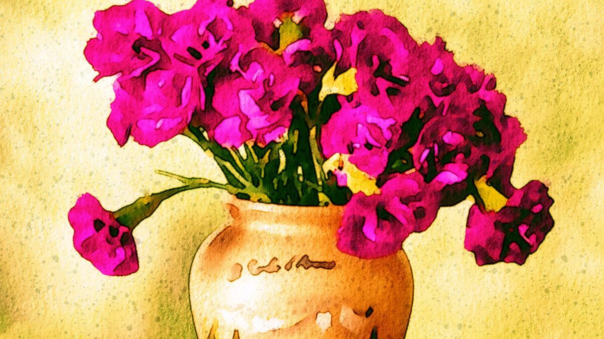 watercolor, floral, still life